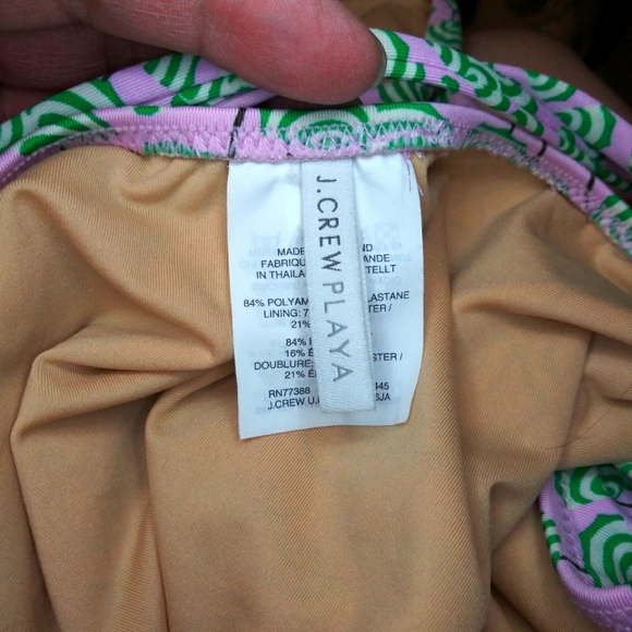 J. Crew Playa Key West One-Piece Pink & Green Beach Umbrella Print Swimsuit - Picture 10 of 13